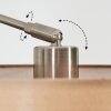 Soungou Bogenlampe 38 cm Nickel-Matt, Schwarz, 1-flammig, Stoffschirm
