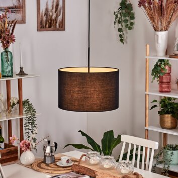 Bassagoda Hängeleuchte 35 cm Schwarz, Weiß, 1-flammig