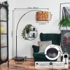 Cando Stehleuchte 40 cm Chrom, Schwarz, 1-flammig