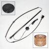 Cando Stehleuchte 35 cm Chrom, Schwarz, 1-flammig