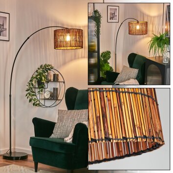 Cando Stehleuchte 35 cm Chrom, Schwarz, 1-flammig