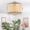 Ramila Deckenleuchte Glas 40 cm Naturfarben, Schwarz, 1-flammig