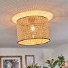 Ramila Deckenleuchte Glas 40 cm Naturfarben, Schwarz, 1-flammig