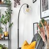 Ripoll Stehleuchte Glas 25 cm Schwarz, 1-flammig