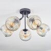 Ripoll Deckenleuchte Glas 15 cm Bernsteinfarben, Klar, 5-flammig