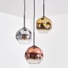 Ripoll Hängeleuchte Glas 20 cm Chrom, Gold, Klar, Kupferfarben, Rauchfarben, 3-flammig