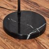 Bassagoda Bogenleuchte 40 cm Chrom, Schwarz, 1-flammig, Stoff-Lampenschirm