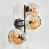 Koyoto Wandleuchte Glas 15 cm Bernsteinfarben, 3-flammig