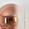 Koyoto Wandleuchte Glas 15 cm Klar, Kupferfarben, 3-flammig