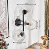 Koyoto Wandleuchte Glas 15 cm Klar, 3-flammig