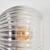 Koyoto Wandleuchte Glas 15 cm Klar, Rauchfarben, 3-flammig