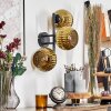 Koyoto Wandleuchte Glas 15 cm Gold, 3-flammig