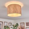 Bongal Deckenleuchte Glas 35 cm beige, Naturfarben, 1-flammig
