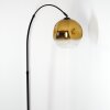 Ripoll Bogenleuchte Glas 25 cm Schwarz, 1-flammig