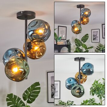 Ripoll Deckenleuchte Glas 15 cm Blau, Gold, Grün, 4-flammig
