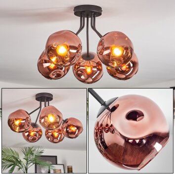 Ripoll Deckenleuchte Glas 15 cm Kupferfarben, 5-flammig Ripoll Deckenleuchte Glas 15 cm Kupferfarben, 5-flammig
