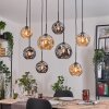 Ripoll Hängeleuchte Glas 20 cm, 25 cm Naturfarben, Schwarz, 8-flammig