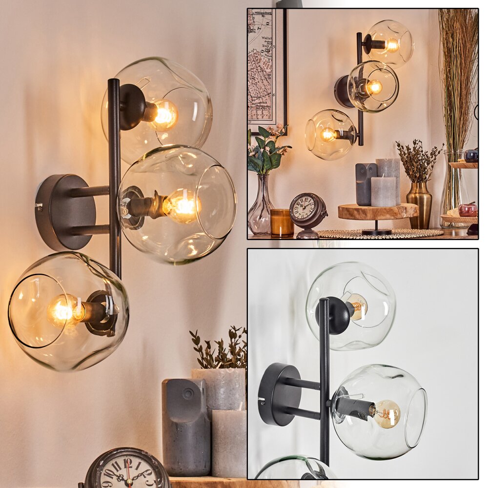 Ripoll Wandleuchte Glas 15 cm Klar, 3-flammig main product photo