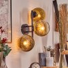 Koyoto Wandleuchte Glas 15 cm Gold, Klar, 3-flammig