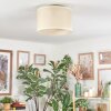 Bassagoda Deckenleuchte Glas 35 cm beige, Weiß, 1-flammig