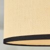 Chellas Deckenleuchte Glas 35 cm Naturfarben, Schwarz, 1-flammig