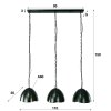 Mirror Pendelleuchte Nickel-Matt, Schwarz, 3-flammig