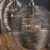Leeville Hängeleuchte Nickel-Matt, Schwarz, 3-flammig