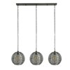 Leeville Hängeleuchte Nickel-Matt, Schwarz, 3-flammig