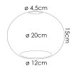 Glas-Lampenschirm Apedo Ersatzglas 20 cm Klar