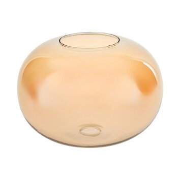 Glaslampenschirm Apedo Ersatzglas 30 cm Bernsteinfarben