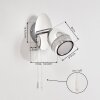 Morges Wandleuchte LED Chrom, 1-flammig