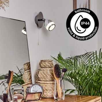 Morges Wandleuchte LED Chrom, 1-flammig
