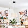 Bassagoda Hängeleuchte 45 cm beige, Weiß, 1-flammig