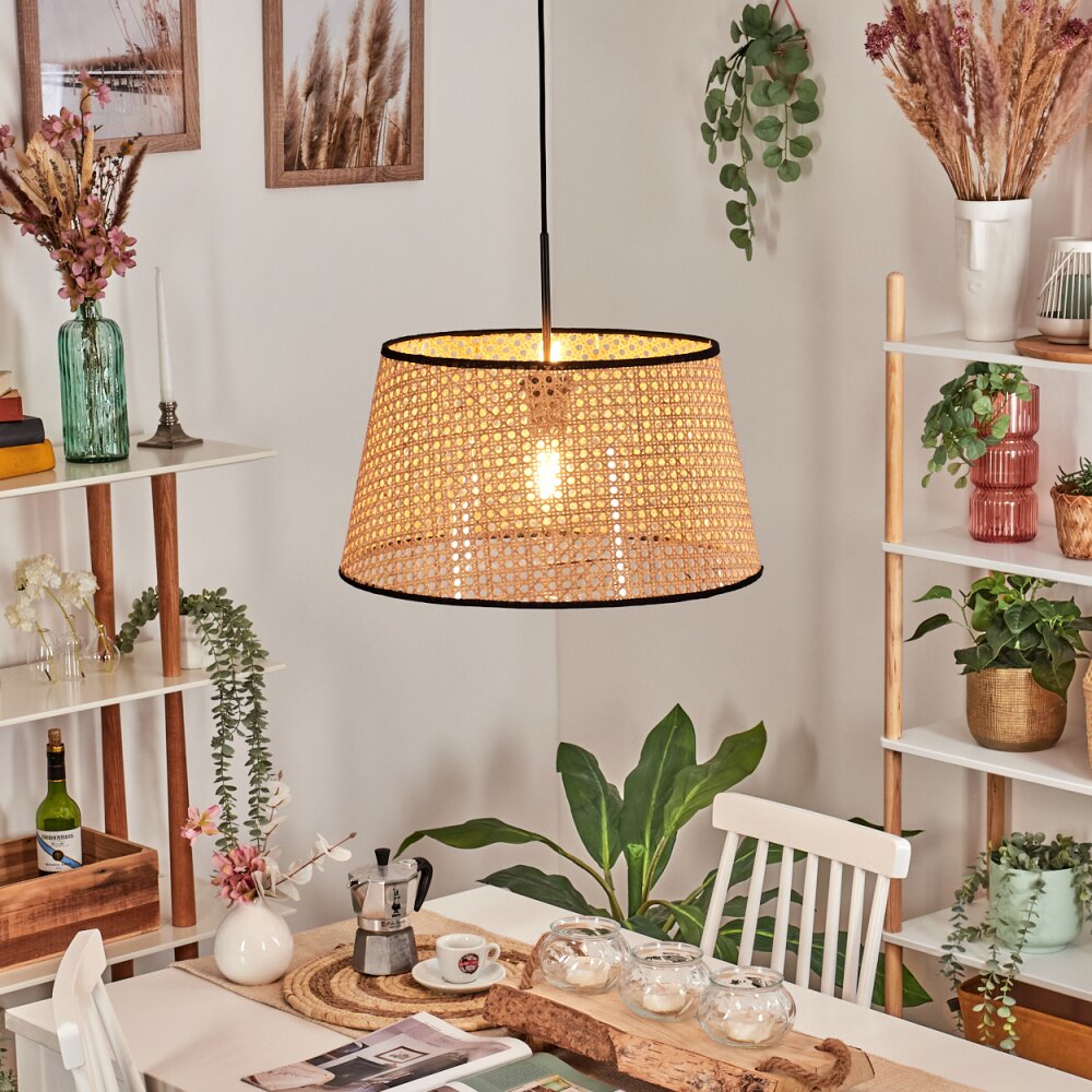 Ramila Hängeleuchte 45 cm Naturfarben, Schwarz, 1-flammig main product photo