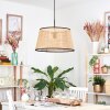 Ramila Hängeleuchte 45 cm Naturfarben, Schwarz, 1-flammig