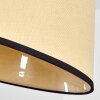 Chellas Hängeleuchte 45 cm Naturfarben, Schwarz, 1-flammig