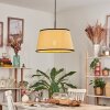 Chellas Hängeleuchte 45 cm Naturfarben, Schwarz, 1-flammig