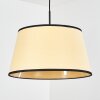Chellas Hängeleuchte 45 cm Naturfarben, Schwarz, 1-flammig