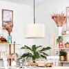 Bassagoda Hängeleuchte 35 cm beige, Weiß, 1-flammig