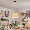 Bassagoda Hängeleuchte 45 cm beige, Weiß, 1-flammig