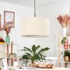 Flemming Hängeleuchte 50 cm beige, Weiß, 1-flammig