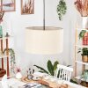 Flemming Hängeleuchte 50 cm beige, Weiß, 1-flammig