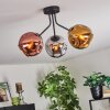 Ripoll Deckenleuchte Glas 15 cm Chrom, Gold, Kupferfarben, Rauchfarben, 3-flammig