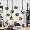 Ripoll Hängeleuchte Glas 20 cm Naturfarben, Schwarz, 8-flammig