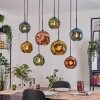 Ripoll Hängeleuchte Glas 20 cm, 25 cm Naturfarben, Schwarz, 8-flammig