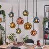 Ripoll Hängeleuchte Glas 20 cm, 25 cm Naturfarben, Schwarz, 8-flammig