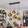 Gastor Hängeleuchte Glas 20 cm, 25 cm, 30 cm Gold, Klar, 6-flammig