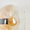 Ripoll Wandleuchte Glas 15 cm Bernsteinfarben, Klar, 3-flammig