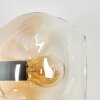 Ripoll Wandleuchte Glas 15 cm Bernsteinfarben, Klar, Rauchfarben, 3-flammig