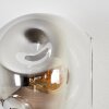 Ripoll Wandleuchte Glas 15 cm Chrom, Klar, Rauchfarben, 3-flammig